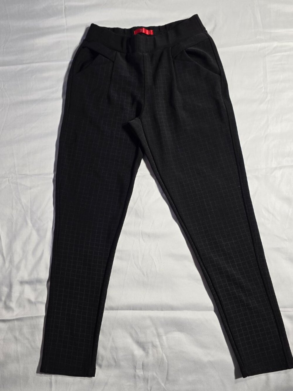 Maze Collection Black Windowpane Trousers PS Stretch Pull On Pants - Picture 4 of 16